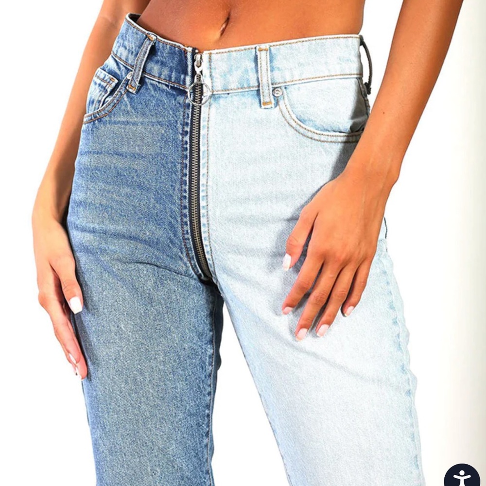 Revice denim two tone jeans
